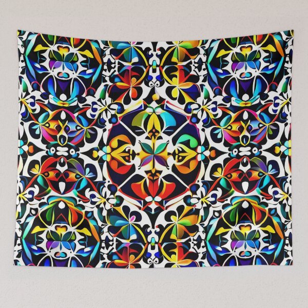 Item preview, Filigree Art Elegant & Royal Rainbow Flower Mandala Cymatics designed and sold by Zeporas Castle.