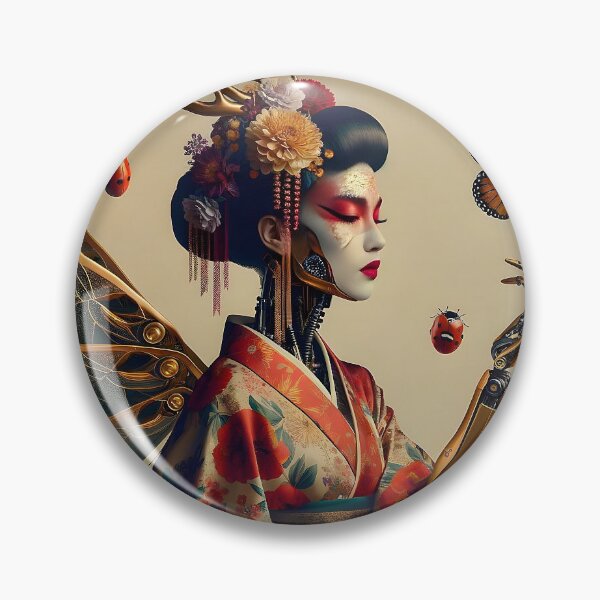 Item preview, Ladybug Geisha Robot designed and sold by @adorcharm Modern & Classic AI Art.