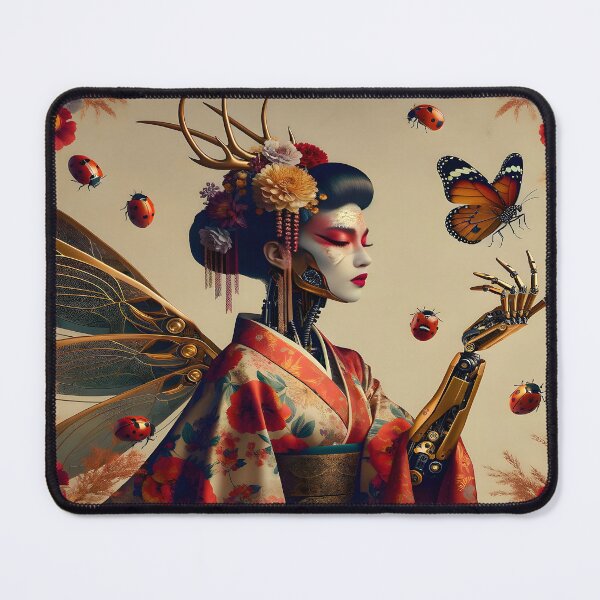 Item preview, Ladybug Geisha Robot designed and sold by @adorcharm Modern & Classic AI Art.