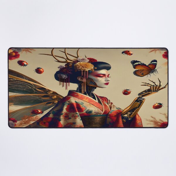 Item preview, Ladybug Geisha Robot designed and sold by @adorcharm Modern & Classic AI Art.