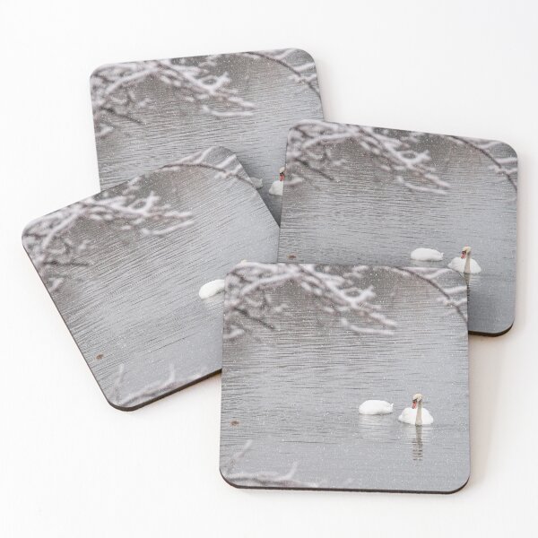 Item preview, Pair of Swans Swim in a Winter Lake designed and sold by jrtwynam.