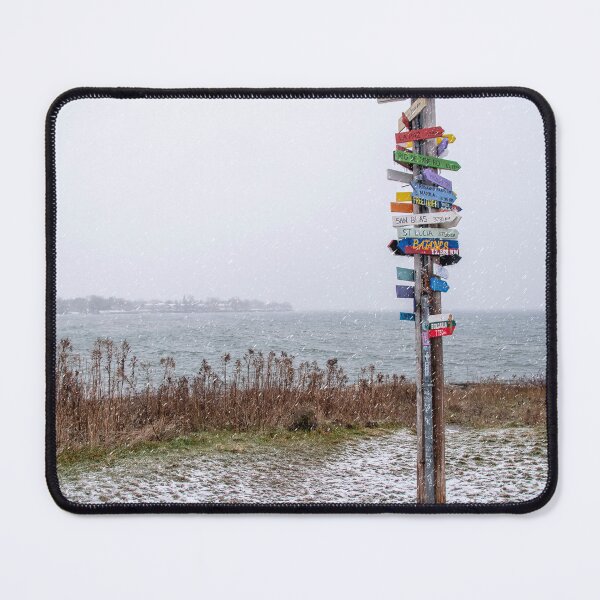 Item preview, Sign Post with Locations in a Winter Storm designed and sold by jrtwynam.