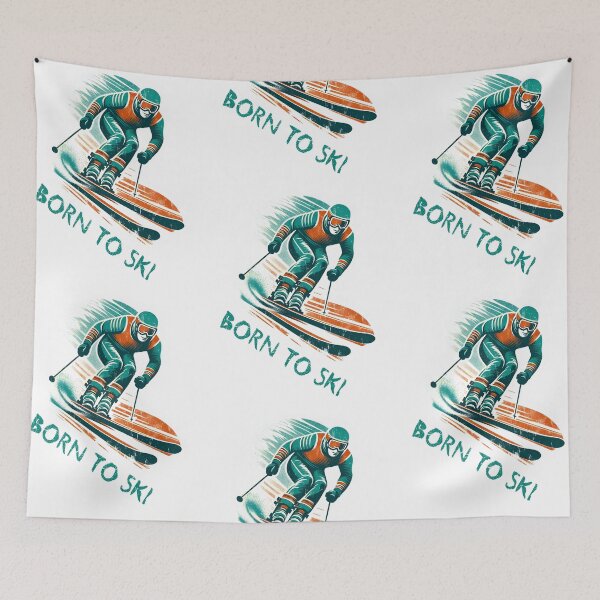 Item preview, Born to Ski - Alpine Skiing Design designed and sold by HikeHeart Attire.