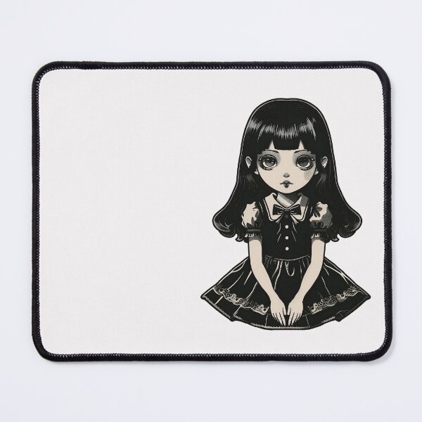 Item preview, Cute Gothic Porcelain Doll - Cartoon Vintage Loli Girl designed and sold by ArtstyleAlchemy.