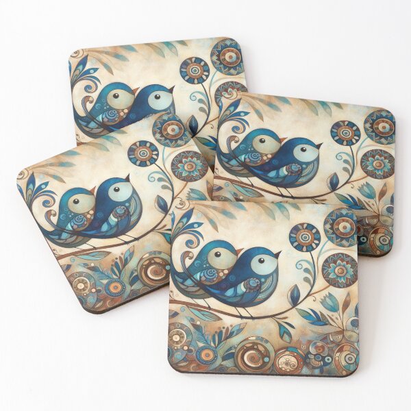 Item preview, Boho Blue Birds designed and sold by HarmonyandSage.