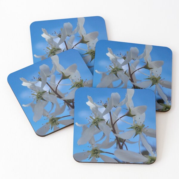 Item preview, White Fragrant Flowers in Bloom on a Treebranch designed and sold by WhiteSoftPetals.