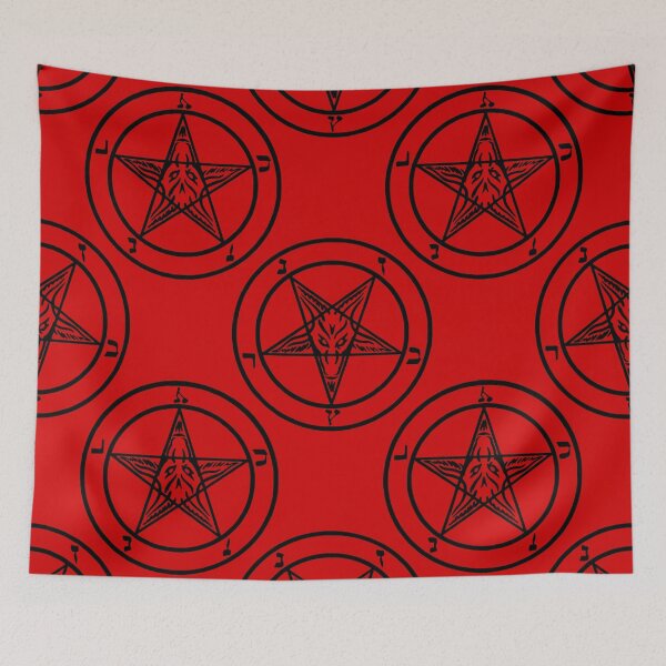 Item preview, red baphomet pentagram halloween designed and sold by Gossip Rag.
