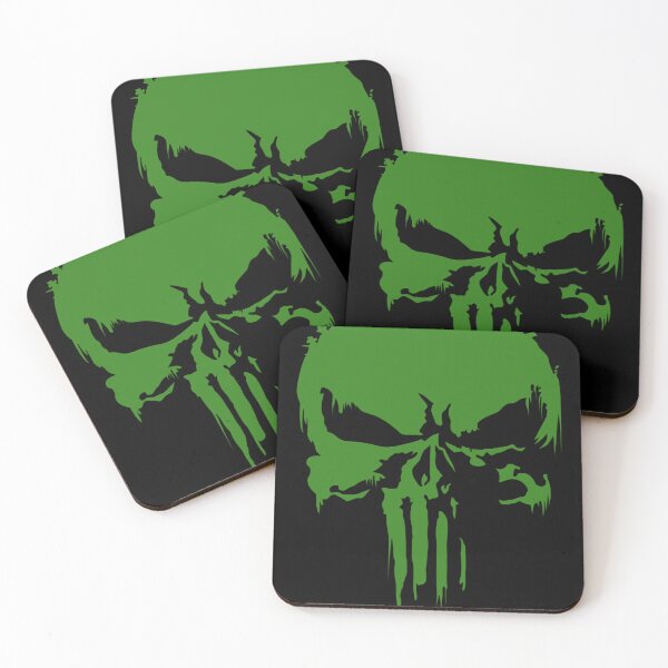 Item preview, green skull designed and sold by White Tiger Designz .