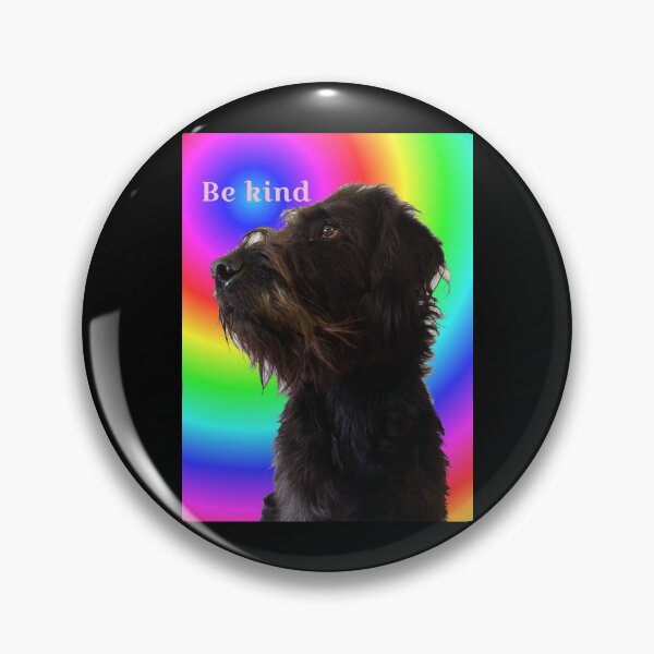 Item preview, "Be Kind" text with dog designed and sold by RareCare.