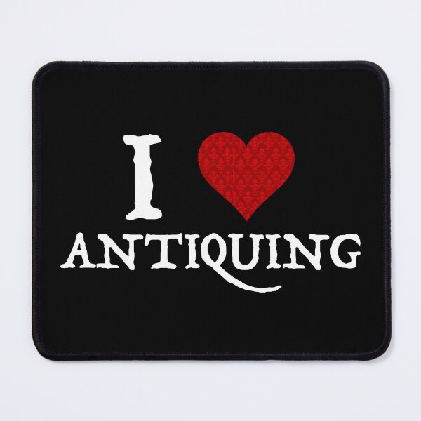 Item preview, I Love (Heart) Antiquing designed and sold by Cat Lady Designs.