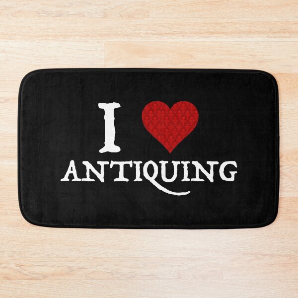 Item preview, I Love (Heart) Antiquing designed and sold by Cat Lady Designs.