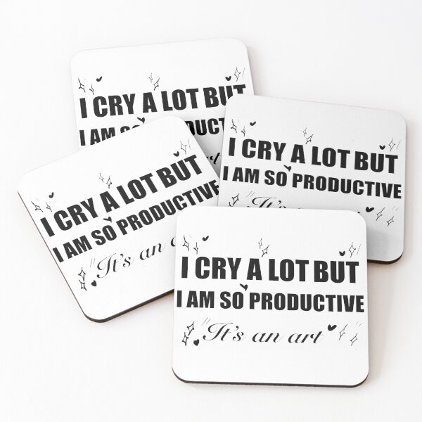 Item preview, I CRY A LOT BUT I AM SO PRODUCTIVE it’s an art design, sticker. designed and sold by Hiibo-o.