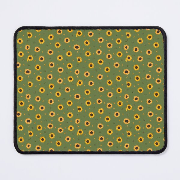 Item preview, Green Seamless Pattern with Sunflowers" designed and sold by hjian8219.