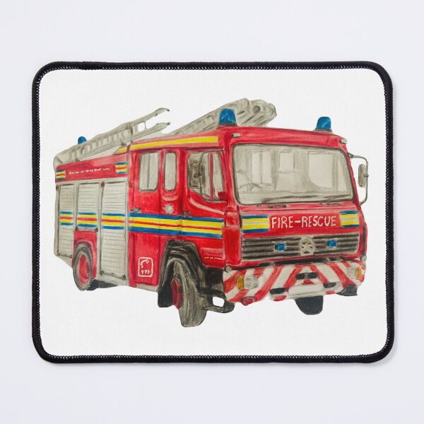 Item preview, Devon & Somerset fire engine cut out design designed and sold by Truck drawing art.