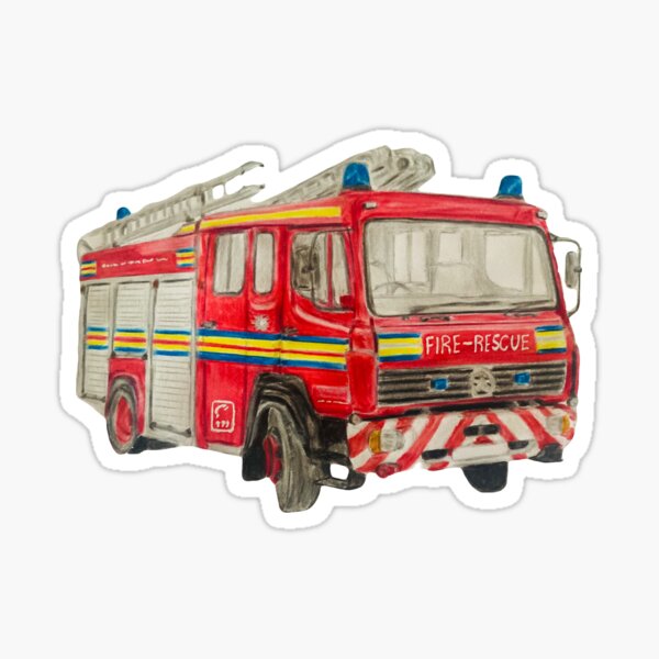 quot Devon Somerset fire engine cut out design quot Sticker for Sale by quot Devon Somerset fire engine cut out design quot Sticker for Sale by