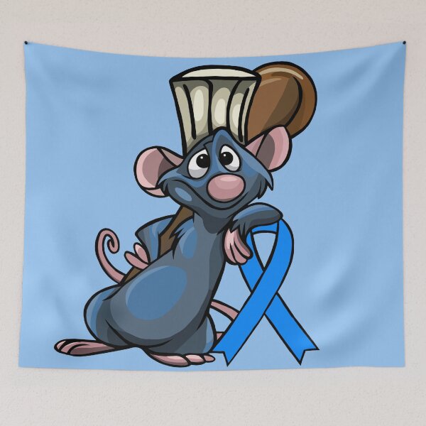 Item preview, Chef Rat with Awareness Ribbon (Blue) designed and sold by CaitlynConnor.