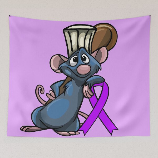 Item preview, Chef Rat with Awareness Ribbon (Purple) designed and sold by CaitlynConnor.