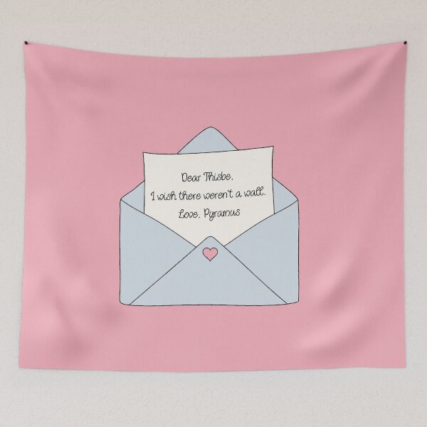 Item preview, Red White Royal Blue Dear Thisbe, I wish there weren't a wall. Love, Pyramus designed and sold by baranskini.