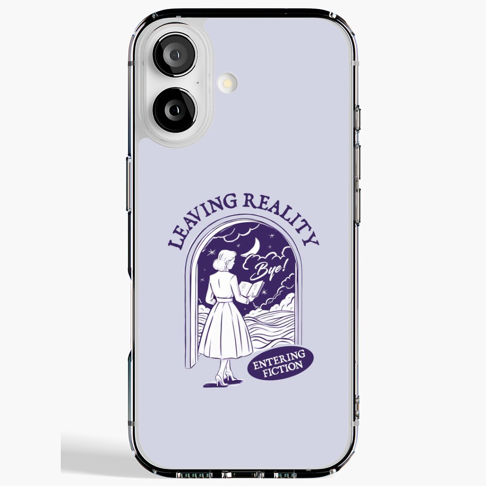 Leaving Reality Entering Fiction For Book Lover  Sticker