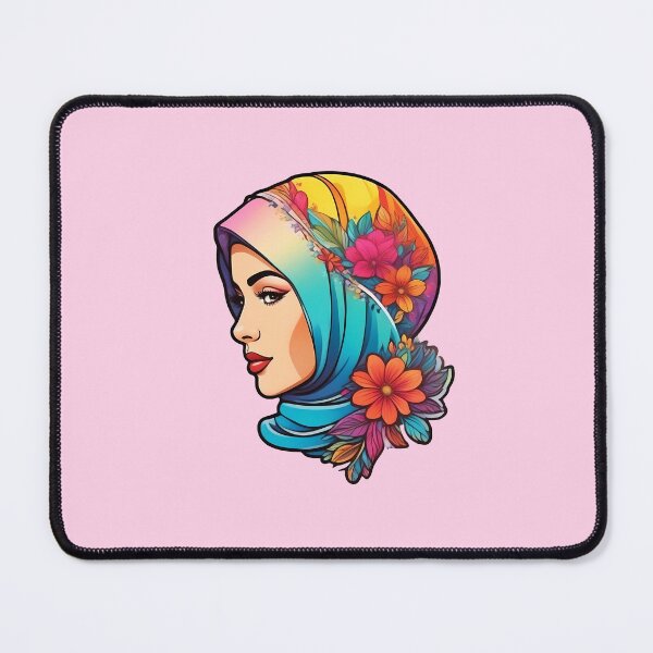 Item preview, gorgeouse woman in a floral hijab designed and sold by Cosmicreations1.