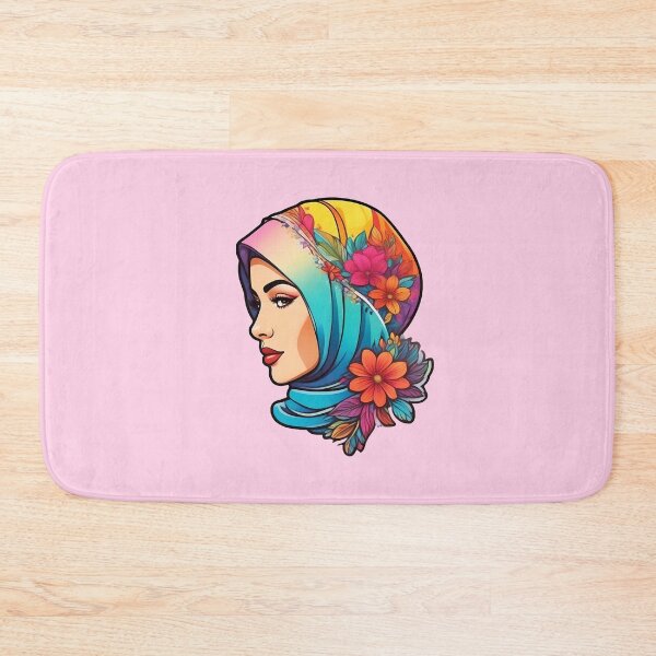 Item preview, gorgeouse woman in a floral hijab  designed and sold by Cosmicreations1.