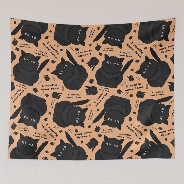 Item preview, Pattern with a cat that needs love designed and sold by Cherevan.