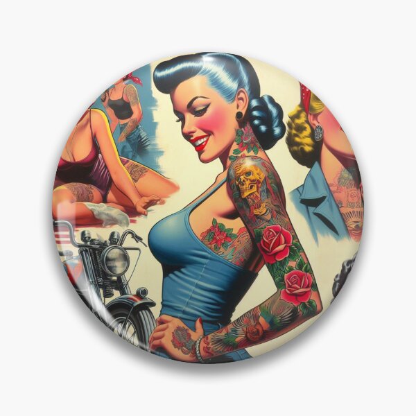 Item preview, Cute Inked Pin-up designed and sold by PulpVintage.