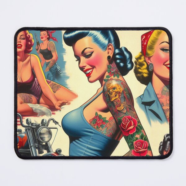 Item preview, Cute Inked Pin-up designed and sold by PulpVintage.