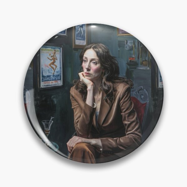 Item preview, Famous Paintings of Women | Moody Cinematic French Portrait in Paris Café- Oil Painting…Art By Carraann designed and sold by CARRAANN.