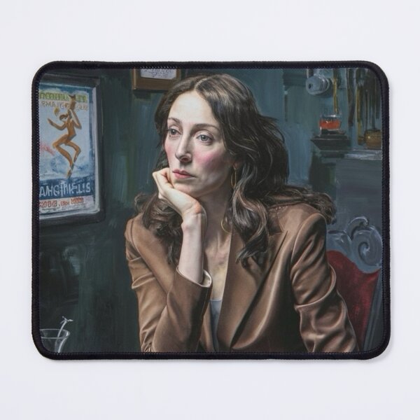 Item preview, Famous Paintings of Women | Moody Cinematic French Portrait in Paris Café- Oil Painting…Art By Carraann designed and sold by CARRAANN.