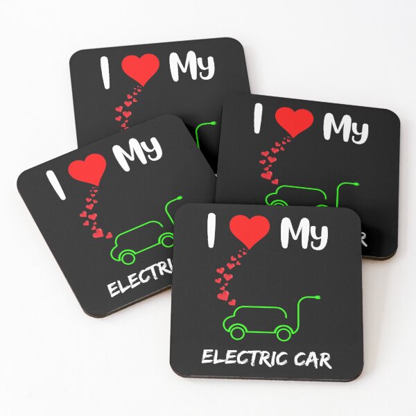 Item preview, I love electric cars funny electric vehicle owner heart  designed and sold by Artstastic.