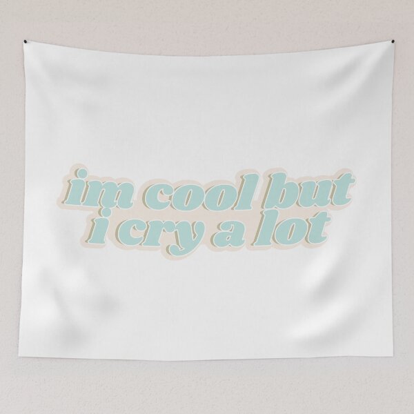 Item preview, im cool but i cry a lot bubble words designed and sold by Kaylagwill.