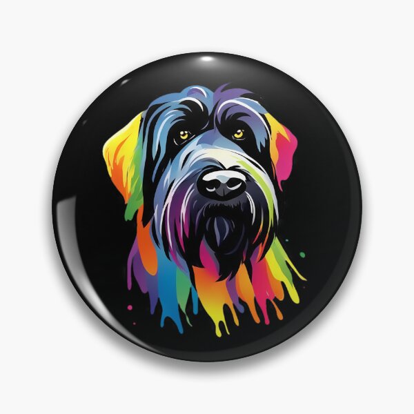 Item preview, Vibrant Rainbow Black Russian Terrier Portrait Design For Dog Lovers designed and sold by kakarikihill.