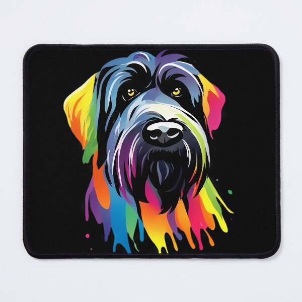 Item preview, Vibrant Rainbow Black Russian Terrier Portrait Design For Dog Lovers designed and sold by kakarikihill.