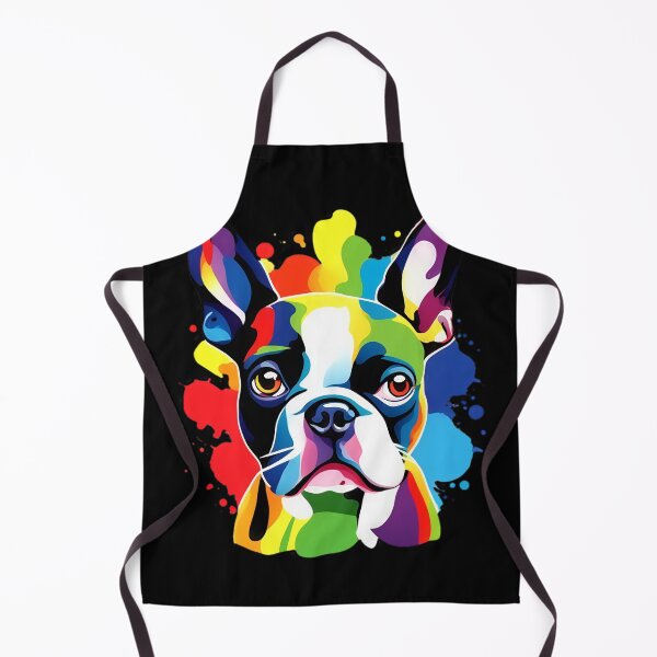 Item preview, Vibrant Rainbow Boston Terrier Portrait Design For Dog Lovers designed and sold by kakarikihill.