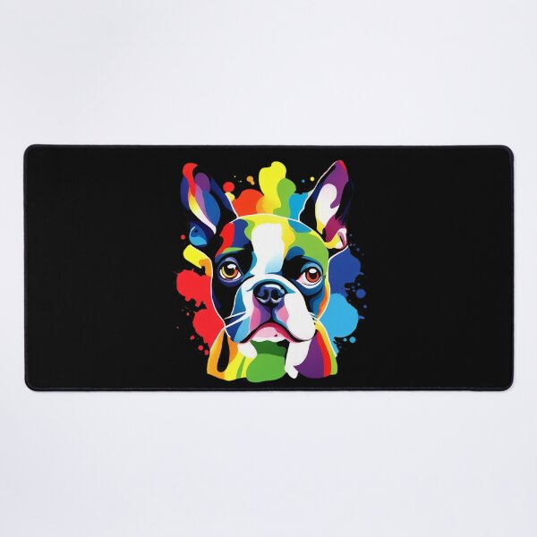 Item preview, Vibrant Rainbow Boston Terrier Portrait Design For Dog Lovers designed and sold by kakarikihill.