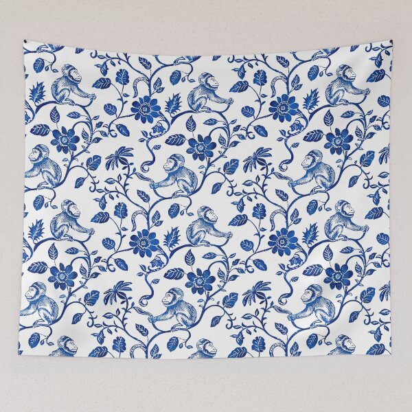 Item preview, Indian block print monkies designed and sold by SmarterThingz.
