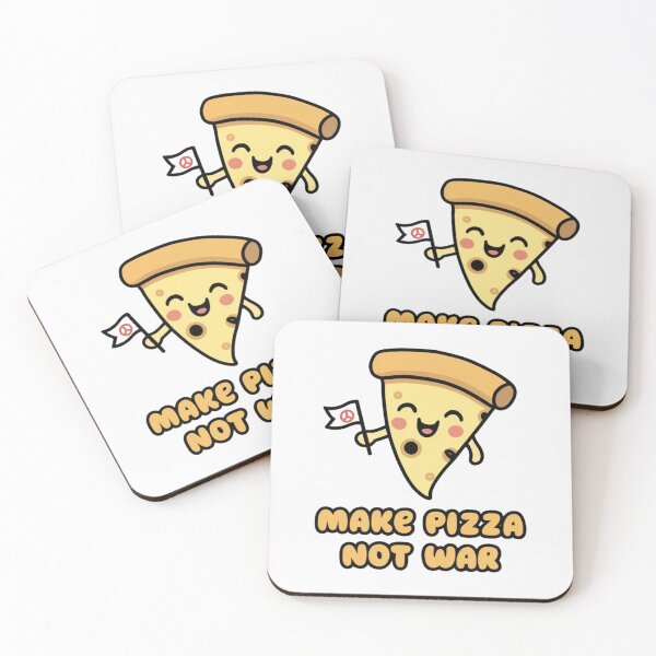 Item preview, Make Pizza Not War - Kawaii designed and sold by Rockin-Rainbow.