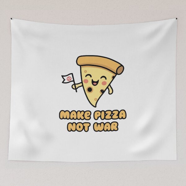 Item preview, Make Pizza Not War - Kawaii designed and sold by Rockin-Rainbow.