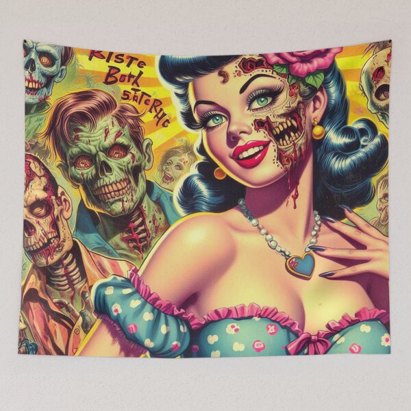 Item preview, Cute Zombie Pin-up designed and sold by PulpVintage.