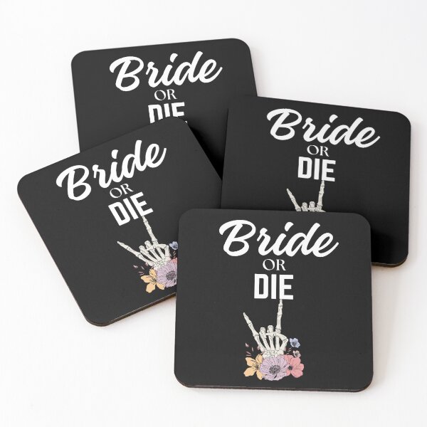 Item preview, Bride Or Die Funny Skeleton Bridal Party Wedding Day designed and sold by MagicSD Designs.