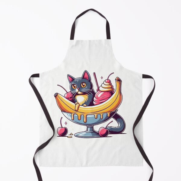 Item preview, Whimsical Cat in Banana Split Delight designed and sold by Designowner.