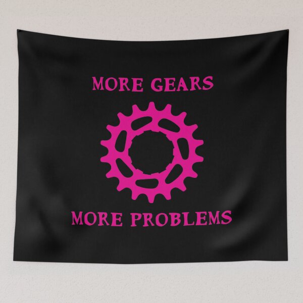 Item preview, More Gears More Problems Fixie Fixed gear bikes - pink designed and sold by Theokotos.