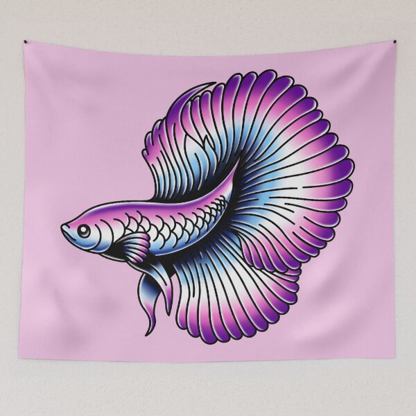 Item preview, Tattoo Style Halfmoon Betta Fish designed and sold by LipstickChick.
