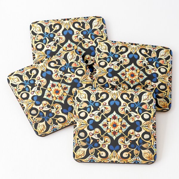 Item preview, Filigree Art Elegant & Royal Blue Accent Gold Mandala designed and sold by Zeporas Castle.