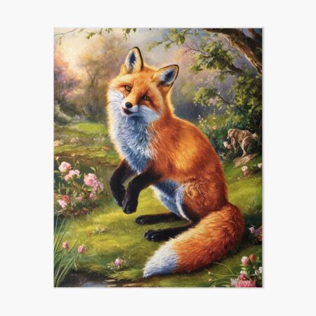 Item preview, Fox Portrait. Spring fox, fox painting, Michelangelo style designed and sold by FoxVibes.