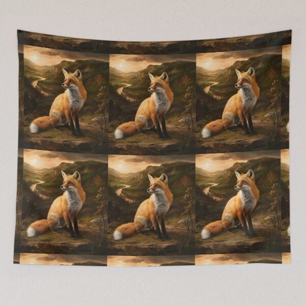 Item preview, Fox Portrait. Spring fox, fox painting, Michelangelo style designed and sold by FoxVibes.