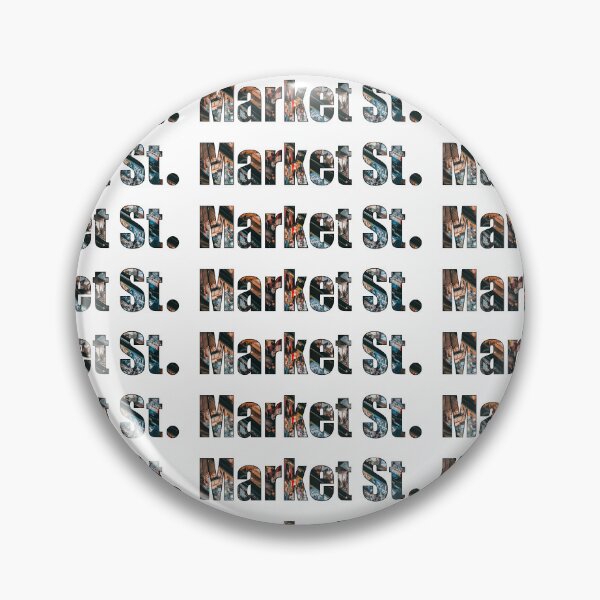 Item preview, Market Street Street Name with outlined open market background designed and sold by TheMugDirectory.
