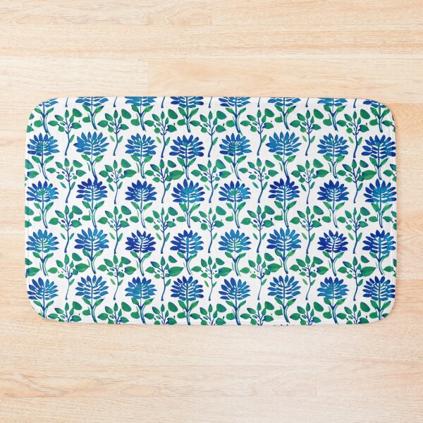 Item preview, Indian flower block print pattern designed and sold by SmarterThingz.