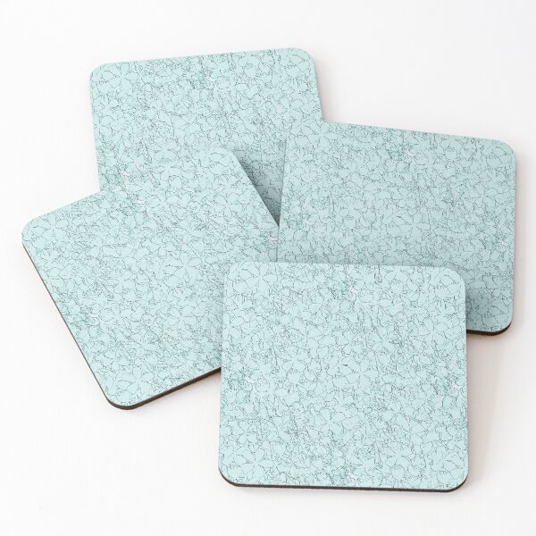 Item preview, Floral Imprints on Pastel Blue designed and sold by Artistestella.